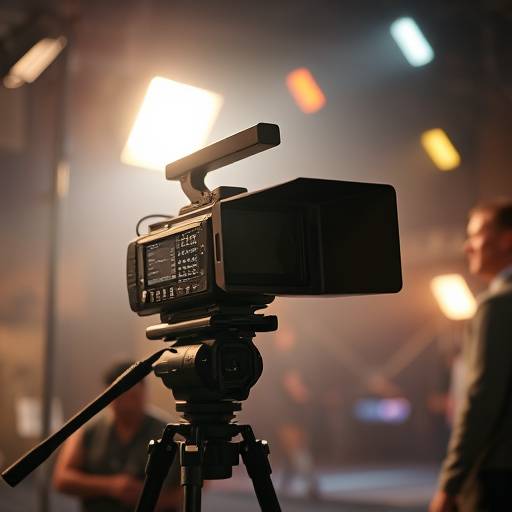 Photo d'une caméra de cinéma pendant un tournage